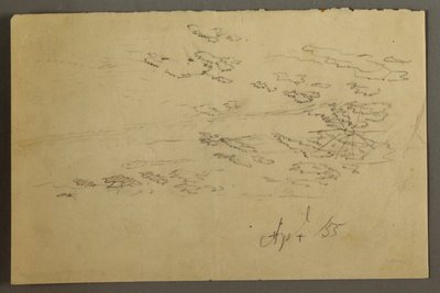 Dibujo, Sol y nubes, abril de 1855 de Frederic Edwin Church
