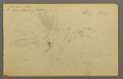 Dibujo, Sol tras las nubes, 1844 de Frederic Edwin Church