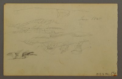 Dibujo, Sol tras las nubes, 1844 de Frederic Edwin Church