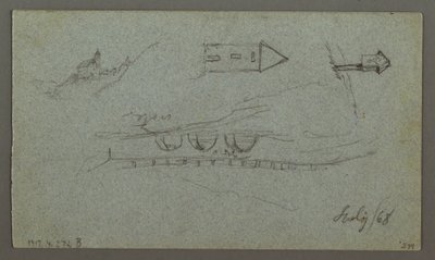 Dibujo, Picos de Tauern, El K nigss, julio de 1868 de Frederic Edwin Church