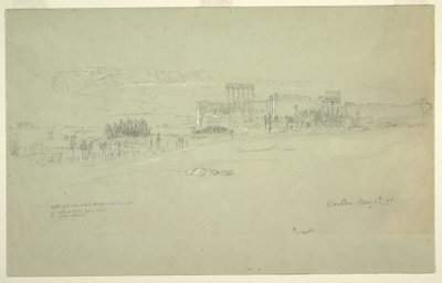 Dibujo, Templos, Baalbek, 6 de mayo de 1868 de Frederic Edwin Church