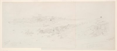 Dibujo, Templos por la mañana, Baalbek, 12 de mayo de 1868 de Frederic Edwin Church