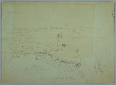 Dibujo, Terrapin Point, 20 de marzo de 1856 de Frederic Edwin Church