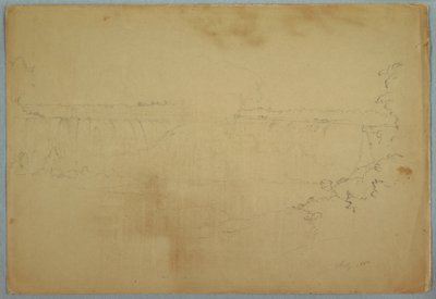Dibujo, Las cataratas canadienses, julio de 1856 de Frederic Edwin Church