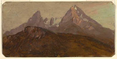 Dibujo, El Watzmann, Berchtesgaden, Baviera, 1868 de Frederic Edwin Church