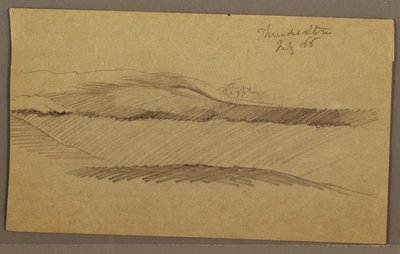 Dibujo, Tormenta sobre la cresta, julio de 1866 de Frederic Edwin Church