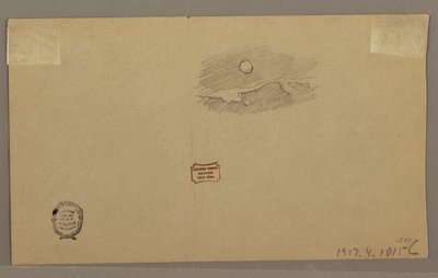 Dibujo, Tormenta sobre la cresta, julio de 1866 de Frederic Edwin Church