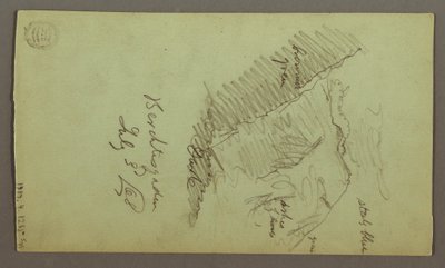 Dibujo, Torres, Tejados, Spicket, Tejado, Julio 1868 de Frederic Edwin Church