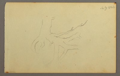 Dibujo, Raíces de árbol, 1844 de Frederic Edwin Church