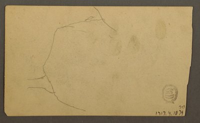 Dibujo, Raíces de árbol creciendo sobre un peñasco (Turner Mountain), 1877 de Frederic Edwin Church