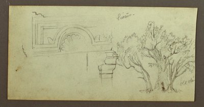 Dibujo, Árboles, Festoneado, Febrero posiblemente 1868 de Frederic Edwin Church