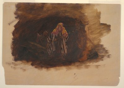 Dibujo, Dos beduinos, 1874 de Frederic Edwin Church