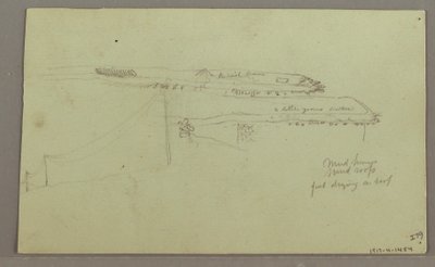 Dibujo, Dos cabezas, Ruinas, posiblemente 1868 de Frederic Edwin Church