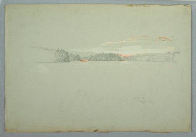 Dibujo, Upper Tongue Lake, 1 de octubre de 1879 de Frederic Edwin Church