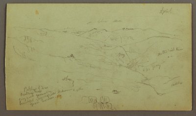 Dibujo, Valle, abril posiblemente 1868 de Frederic Edwin Church