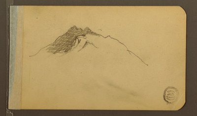 Dibujo, Valle; Verso: Pico de montaña, 1889 de Frederic Edwin Church