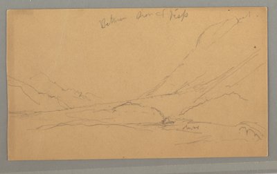 Dibujo, Valle de Vallais, posiblemente 1868 de Frederic Edwin Church