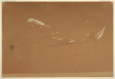 Dibujo, Valle "cerca de Golling", Austria, 5 de agosto de 1868 de Frederic Edwin Church