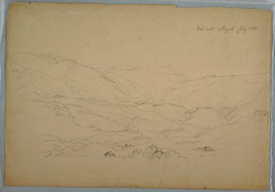 Dibujo, Valle cerca de Ibagué, Colombia, julio de 1853 de Frederic Edwin Church