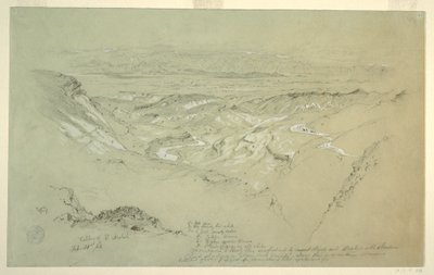 Dibujo, Valle de El Arabah, 21 de febrero de 1868 de Frederic Edwin Church
