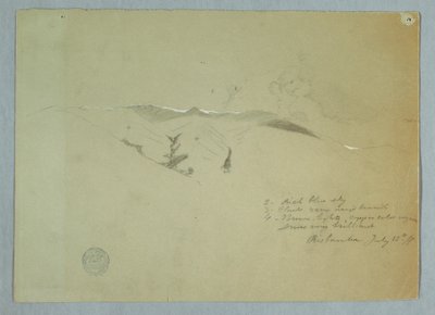 Dibujo, Valles y crestas nevadas, Riobamba, Ecuador, 13 de julio de 1857 de Frederic Edwin Church