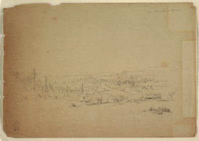 Dibujo, Vista desde la isla de Grand Manan, Canadá, hacia el mar, septiembre de 1851 de Frederic Edwin Church