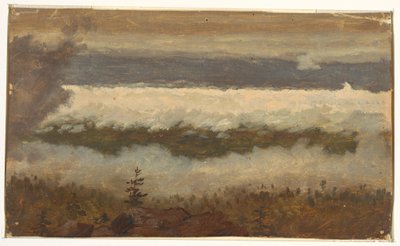 Dibujo, Vista de nubes desde la cima de Catskill, 1844-45 de Frederic Edwin Church