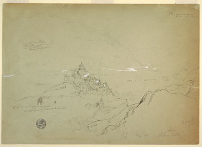 Dibujo, Vista de Sien en el valle del Ródano, agosto de 1868 de Frederic Edwin Church