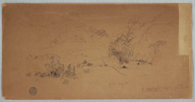 Dibujo, Vista de Toche, Colombia, julio de 1853 de Frederic Edwin Church