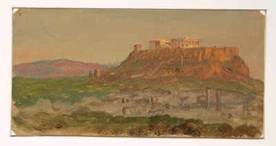 Dibujo, Vista de la Acrópolis desde el sur, Atenas, abril de 1869 de Frederic Edwin Church