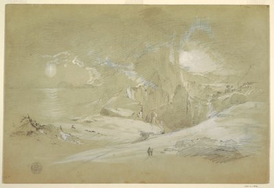 Dibujo, Visión de la Cruz, Paisaje con un fenómeno, septiembre de 1868 de Frederic Edwin Church