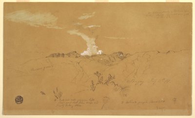 Dibujo, Volcán, Sangay, 11 de julio de 1857 de Frederic Edwin Church