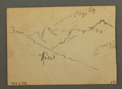 Dibujo, Cascada entre Veney y Sion, Valle del Ródano, Suiza, agosto de 1868 de Frederic Edwin Church