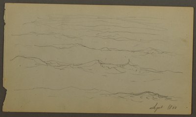 Dibujo, Olas, 1860 de Frederic Edwin Church
