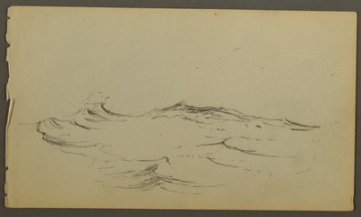 Dibujo, Olas, posiblemente 1860 de Frederic Edwin Church