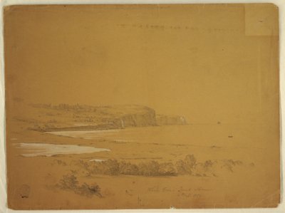 Dibujo, Whale Cove, Isla de Grand Manan, Canadá, septiembre de 1851 de Frederic Edwin Church