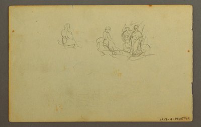 Dibujo, Paisaje boscoso, posiblemente 1845 de Frederic Edwin Church