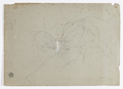 Dibujo. a. Boceto. Tequendama Ralls, cerca de Bogotá, Colombia. b. Vista de cordilleras lejanas. de Frederic Edwin Church