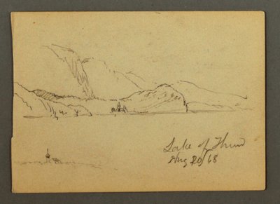 Dibujo, lago de Thun, Oberland bernés, 20 de agosto de 1868 de Frederic Edwin Church