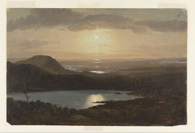 Eagle Lake visto desde Cadillac Mountain, Mount Desert Island, Maine de Frederic Edwin Church