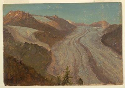 Gran Glaciar Aletsch, Suiza de Frederic Edwin Church
