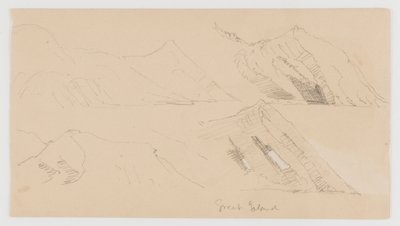 Gran isla, estudio de acantilados rocosos de Frederic Edwin Church