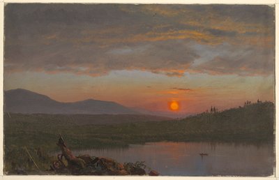 Valle del Hudson, Nueva York al Atardecer de Frederic Edwin Church