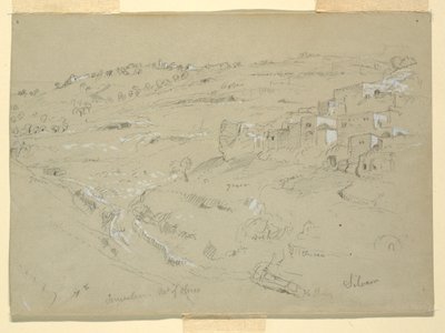 Monte de los Olivos, Betania, Siloé y Jerusalén, Palestina [Betania y Silwan, Jerusalén Este, y Jerusalén, Israel] de Frederic Edwin Church