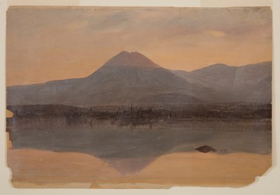Monte Katahdin desde el lago Katahdin de Frederic Edwin Church