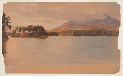 Monte Katahdin desde el estanque Togue de Frederic Edwin Church