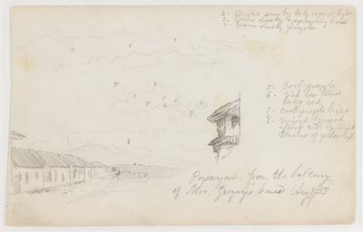 Popayán, Colombia; Verso: Paisaje de montaña, Colombia de Frederic Edwin Church