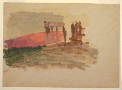 Boceto rápido del Templo en Corinto de Frederic Edwin Church