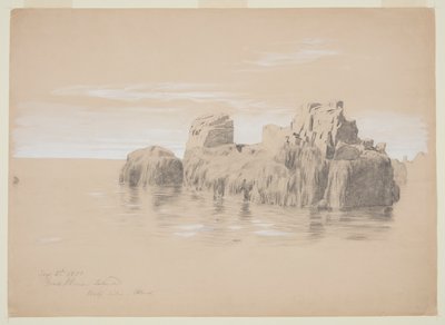 Rocas en la costa, Isla Grand Manan, Canadá de Frederic Edwin Church