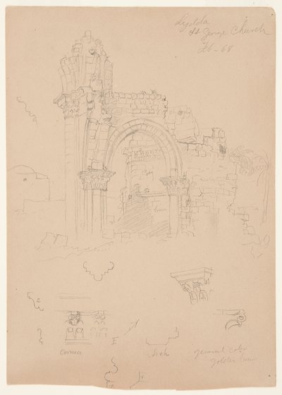 Ruinas de la Iglesia de San Jorge, Lydda [actualmente Lod] de Frederic Edwin Church